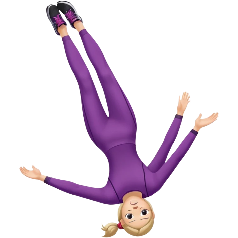 Naked woman qith her feet in the air emoji