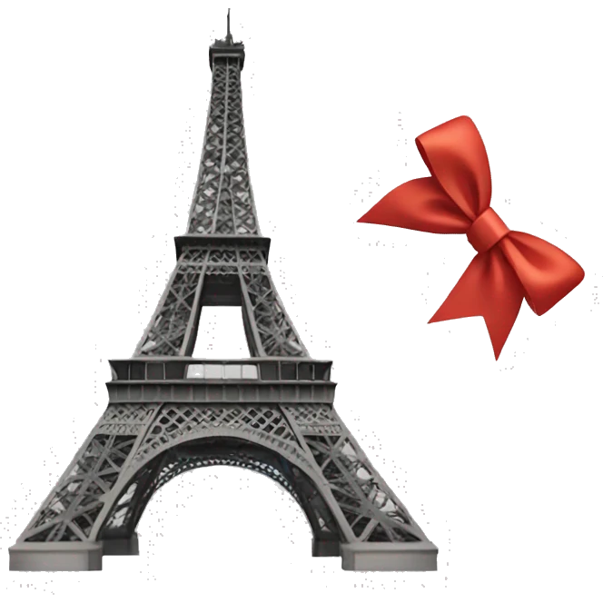 Eiffel Tower and bow emoji