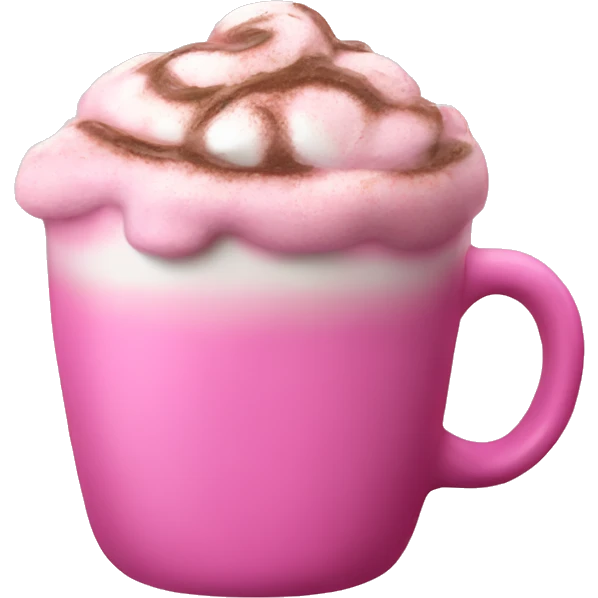 Pink hot chocolate  emoji