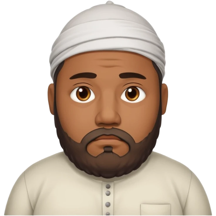 a fat muslim man sad emoji