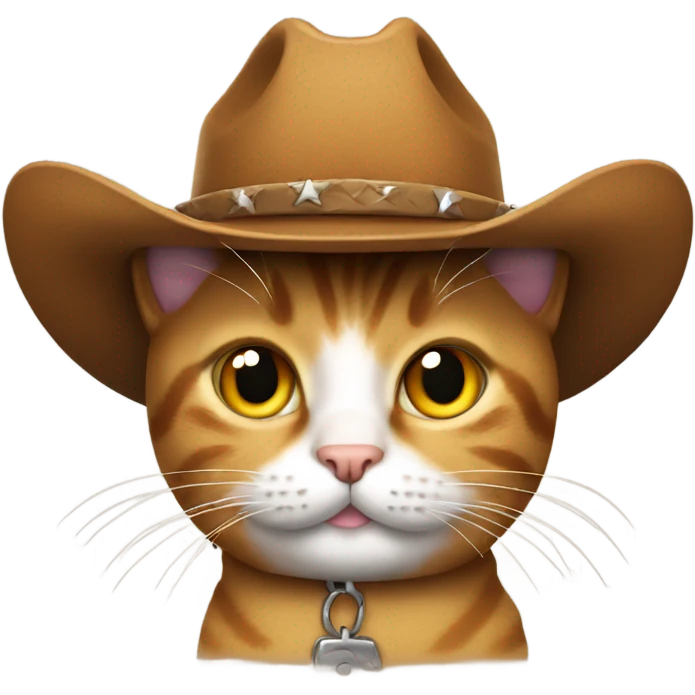 Cat wearing cowboy hat emoji