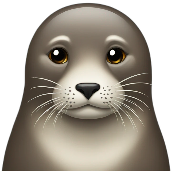 Seal with brown long hair emoji