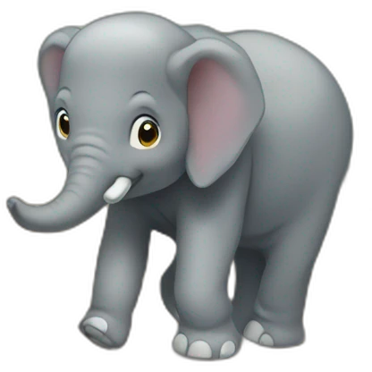 Borneo Pygmy Elephant walking emoji