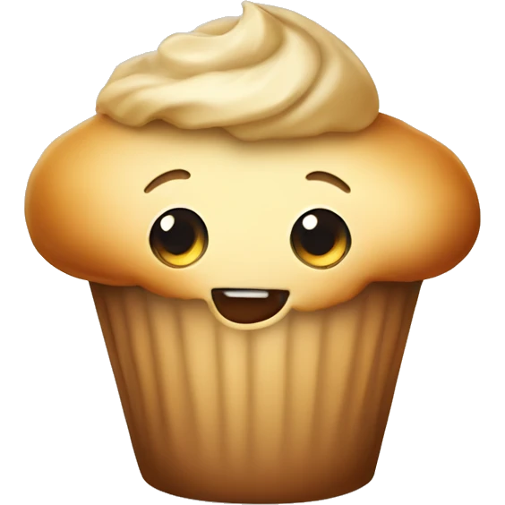 Cute vanilla muffin emoji