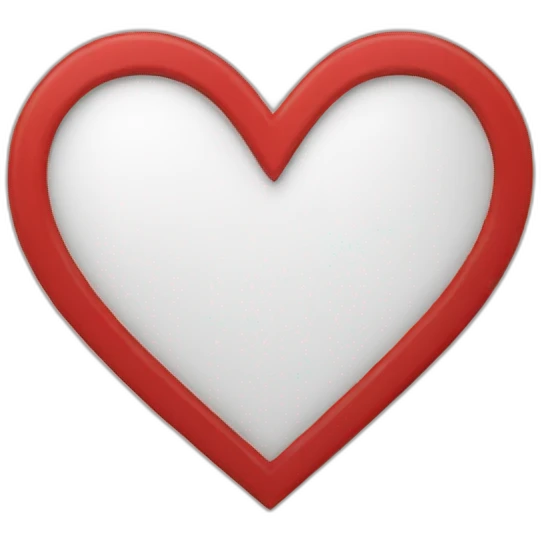 heart shaped red vinyl emoji