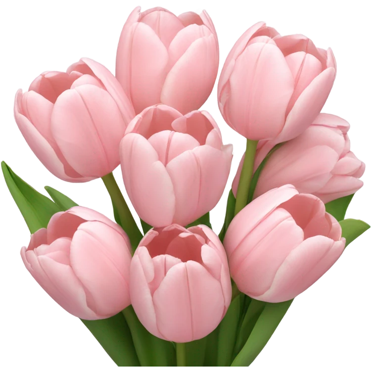 pastel pink tulip flower bouquet emoji