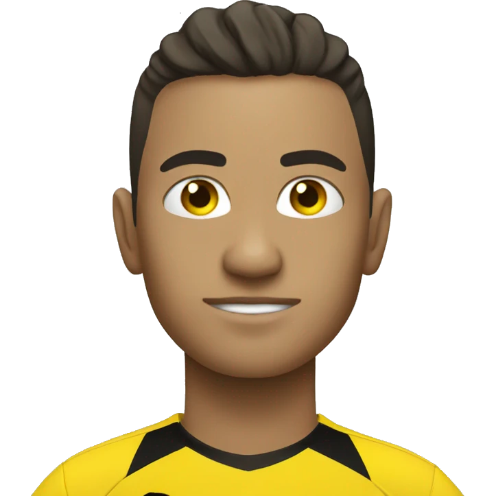 soccer player with yellow and black jersey  emoji