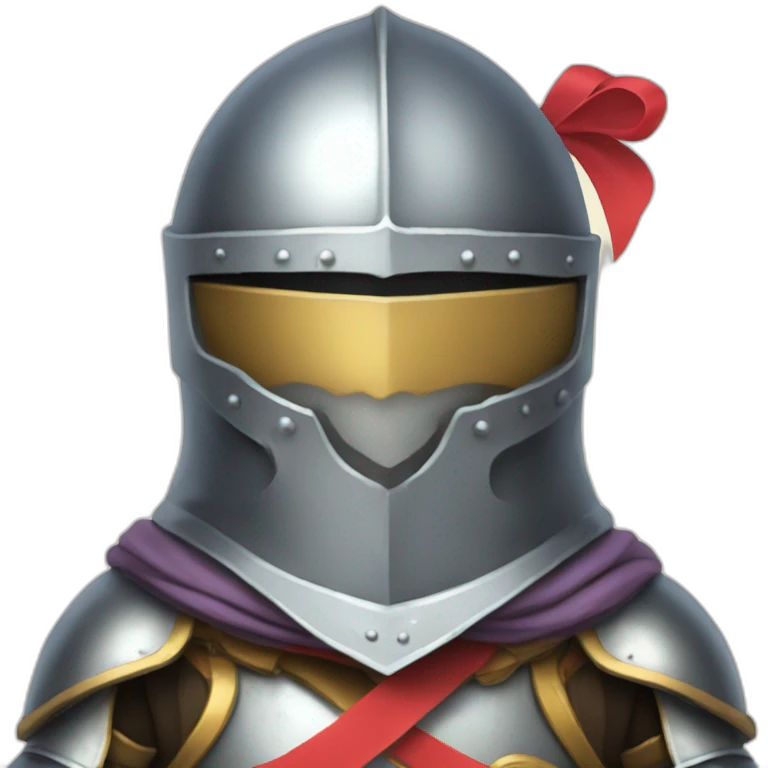 Knight lore with a ribbon in the head emoji