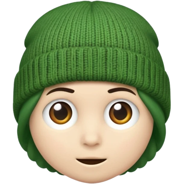 a green beanie by itself  emoji