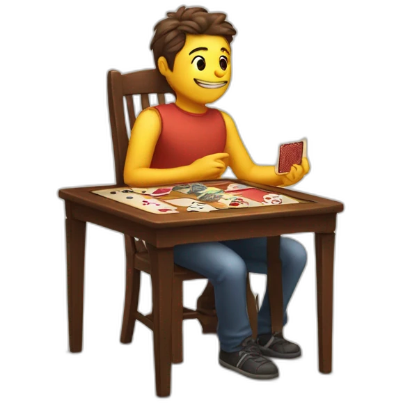 card game with friend on iphone emoji