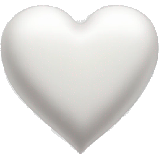 A nice white heart emoji