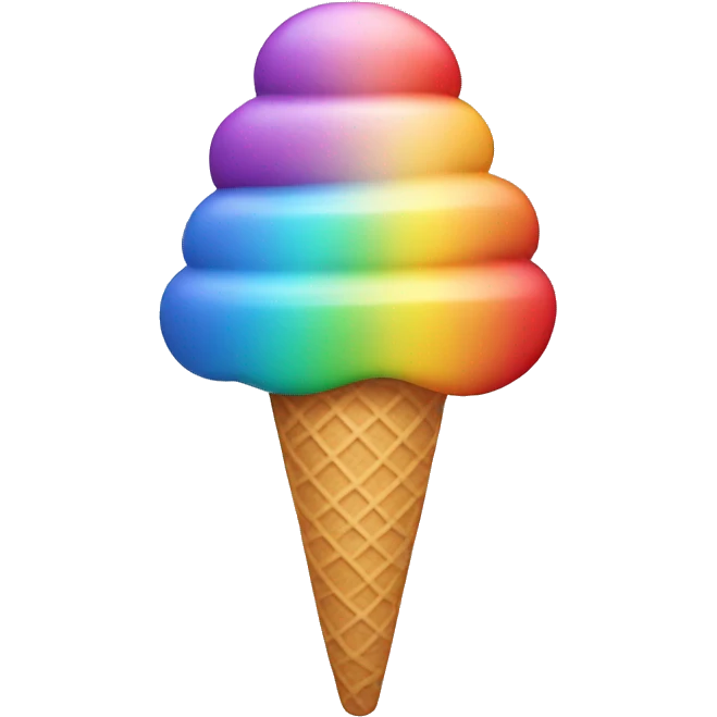 Rainbow ice cream emoji