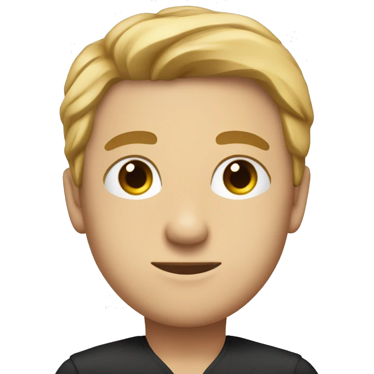 ein junge komplett schwarze haut und komplett weißen augen mit ein anzug emoji