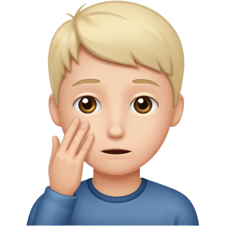 Shy with hand  emoji