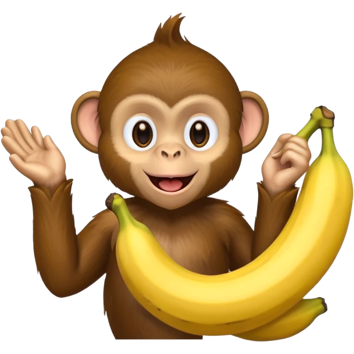 Monkey holding banana emoji