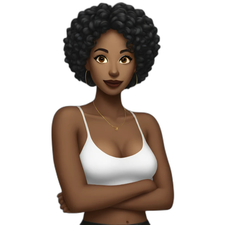 Beautiful Black women music emoji