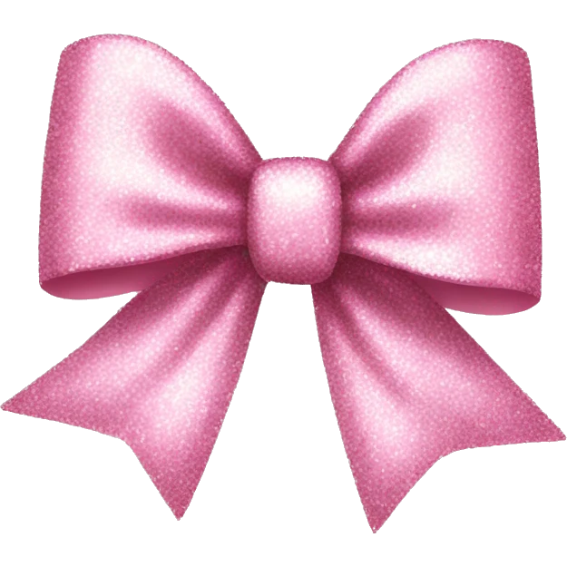light pink glitter shimmering bow emoji