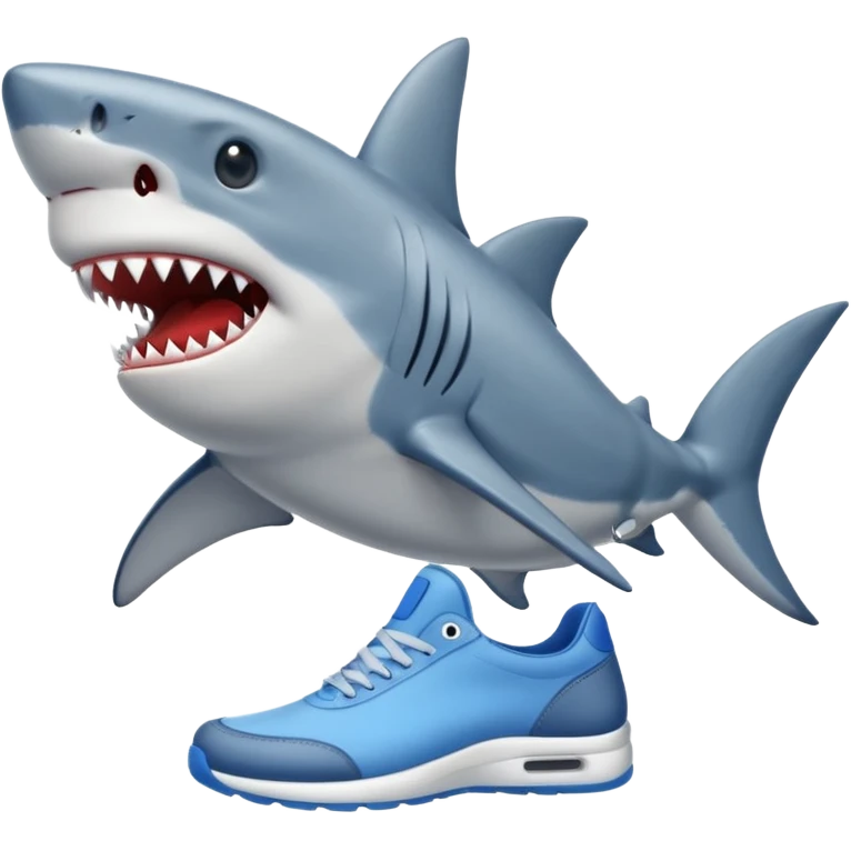 Tralalero tralala shark with blue shoes with feet emoji