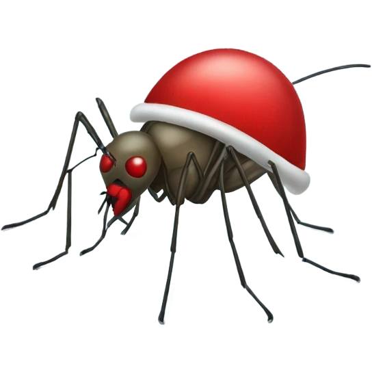Christmas hat mosquito  emoji