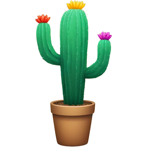 Rainbow cactus emoji