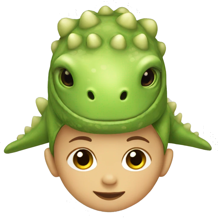 Baby on dinosaur costume   emoji