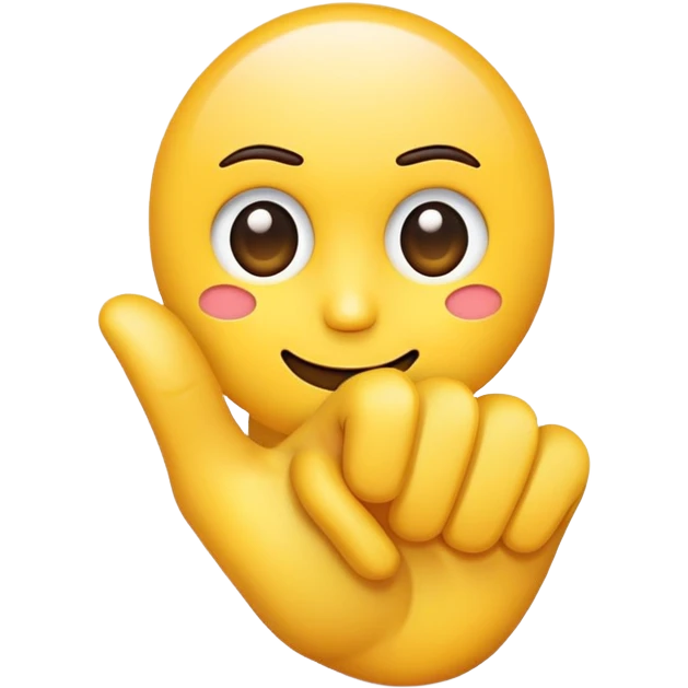 Make an emoji with a finger pointing toward the emoji head. Discord-style. emoji