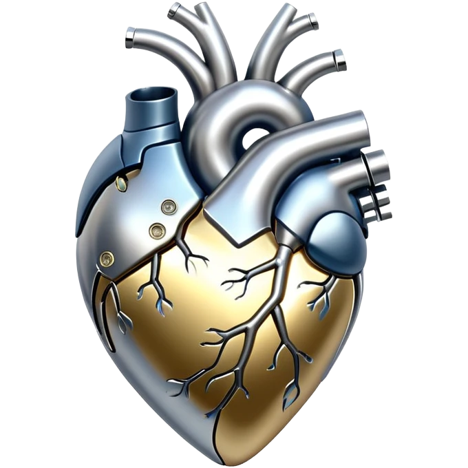 sorayama heart glossy metal organic shapes jounts glow lights inside sfw emoji