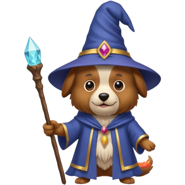 Dog wizard emoji