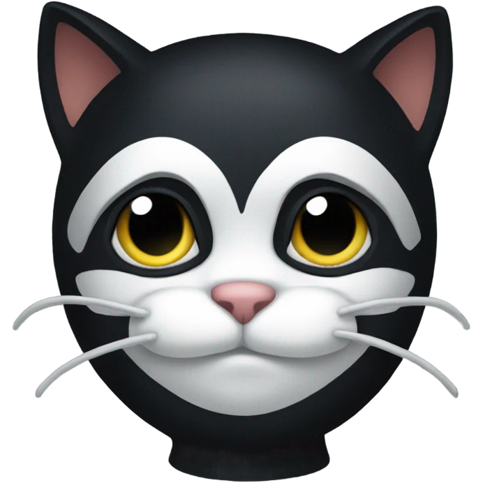 black cat with mask on emoji