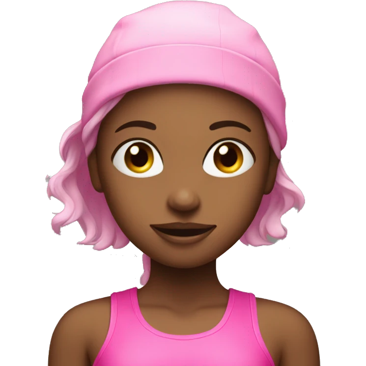 working out girl pink  emoji