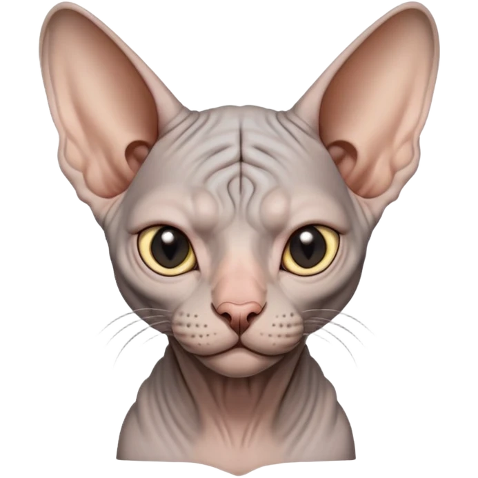 a grey Sphynx emoji