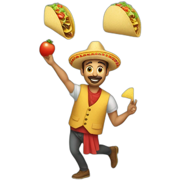 Taco juggler emoji