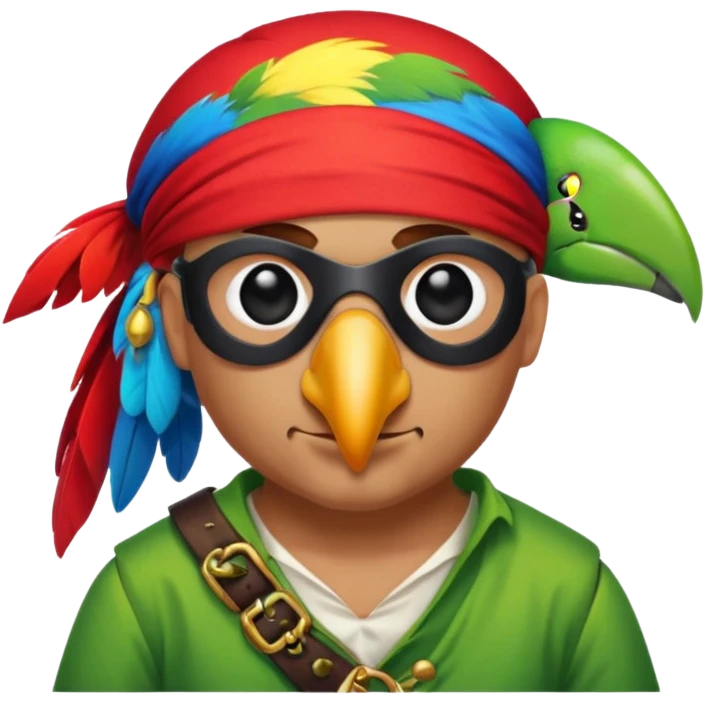pirate and parrot emoji