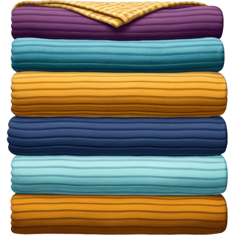 Patterned Corduroy texture ridges stack of blankets  emoji
