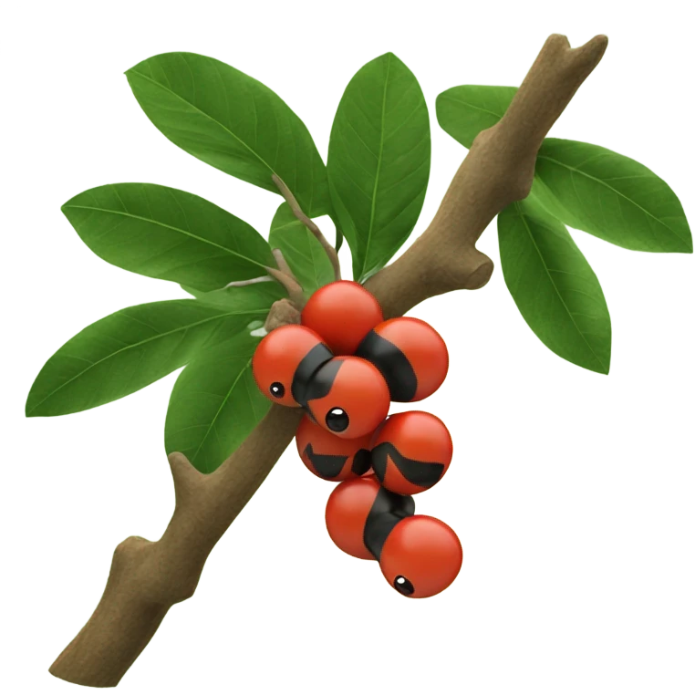 guarana on branch emoji