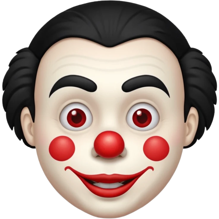 Clown with black hair emoji