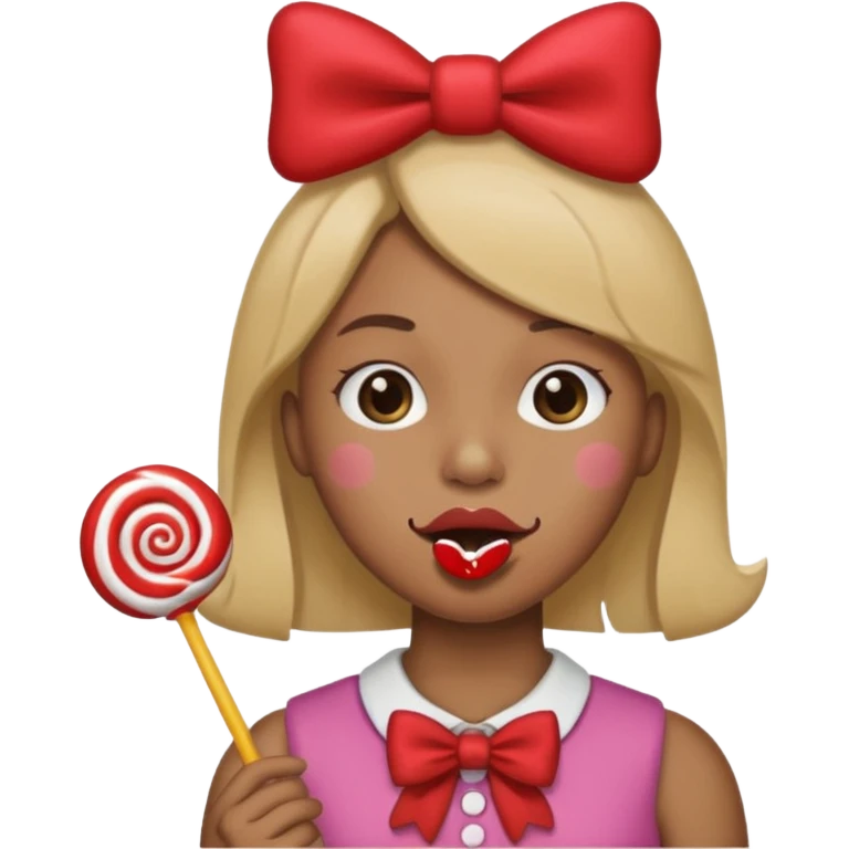 😁with this in his mouth 👆 and this on the side of his head 🎀 emoji