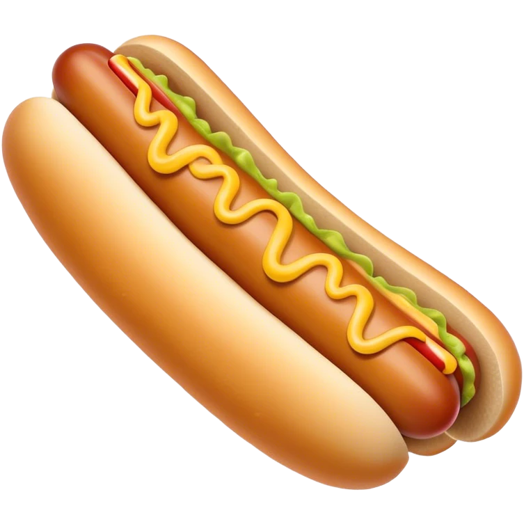 hotdog with only yellow mustard emoji