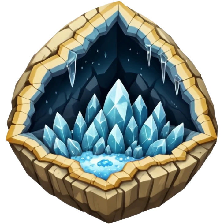 crystal geode split open with moth swarm inside emoji