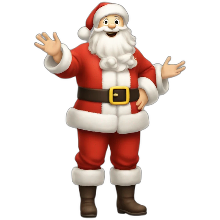 Full height Actively gesturing with hands pale skin Santa Claus emoji