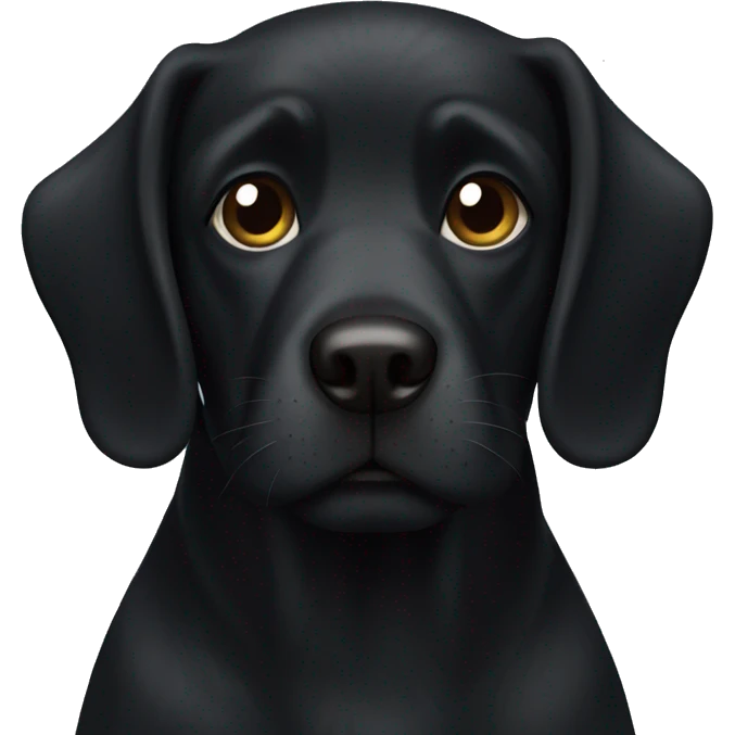 Black dog  emoji