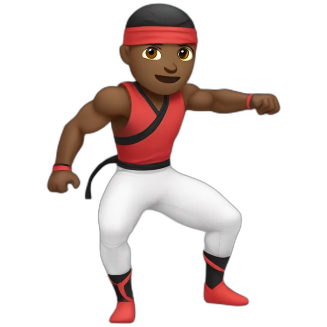 austian colored male Ninja Warrior athlete in action emoji