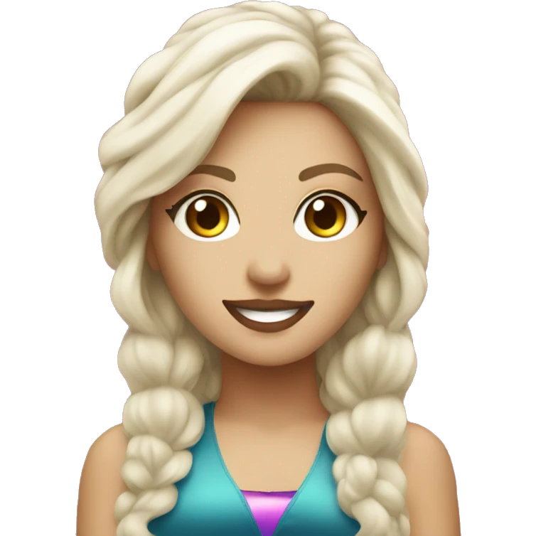 White girl disco party emoji