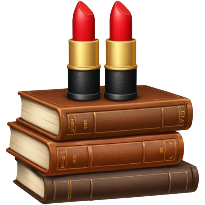 Lips and books emoji