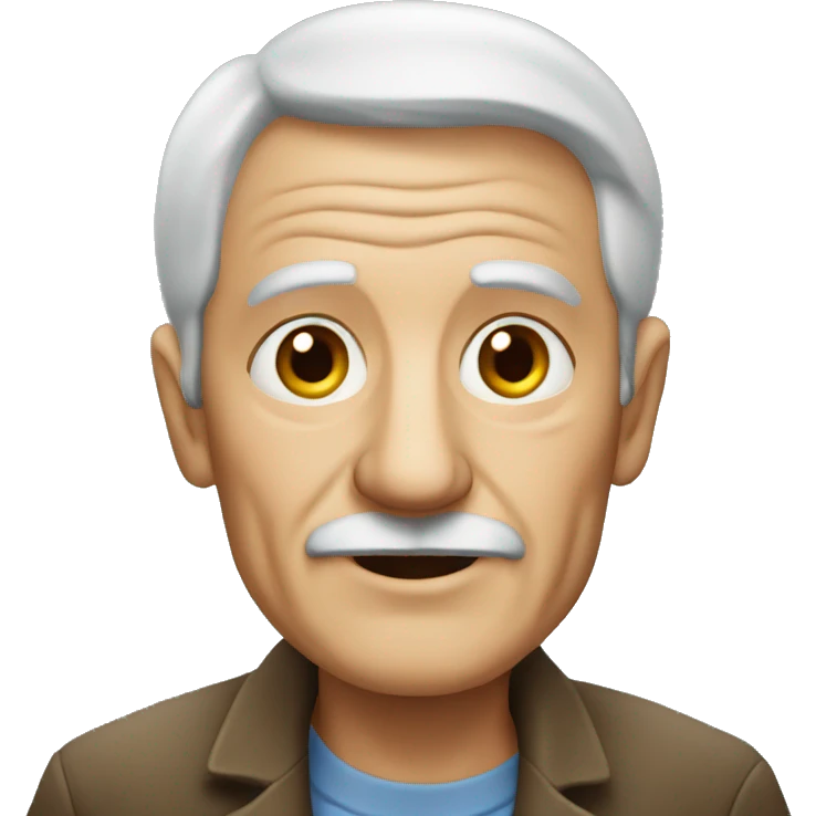 old man with rolato emoji