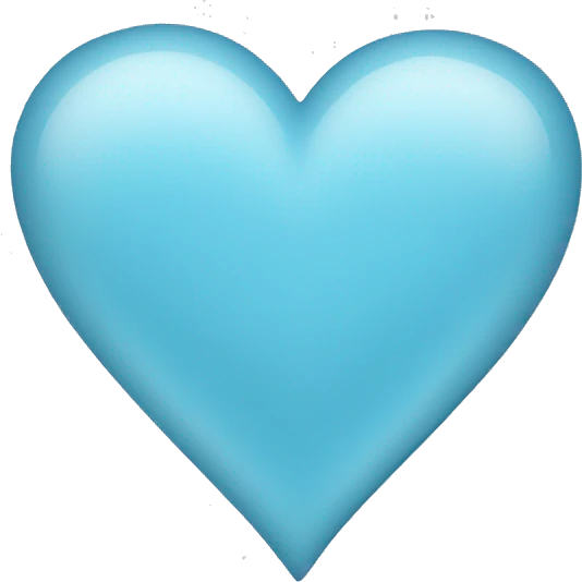 Light blue heart emoji