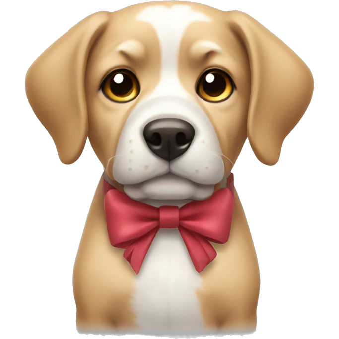 dog with bow emoji