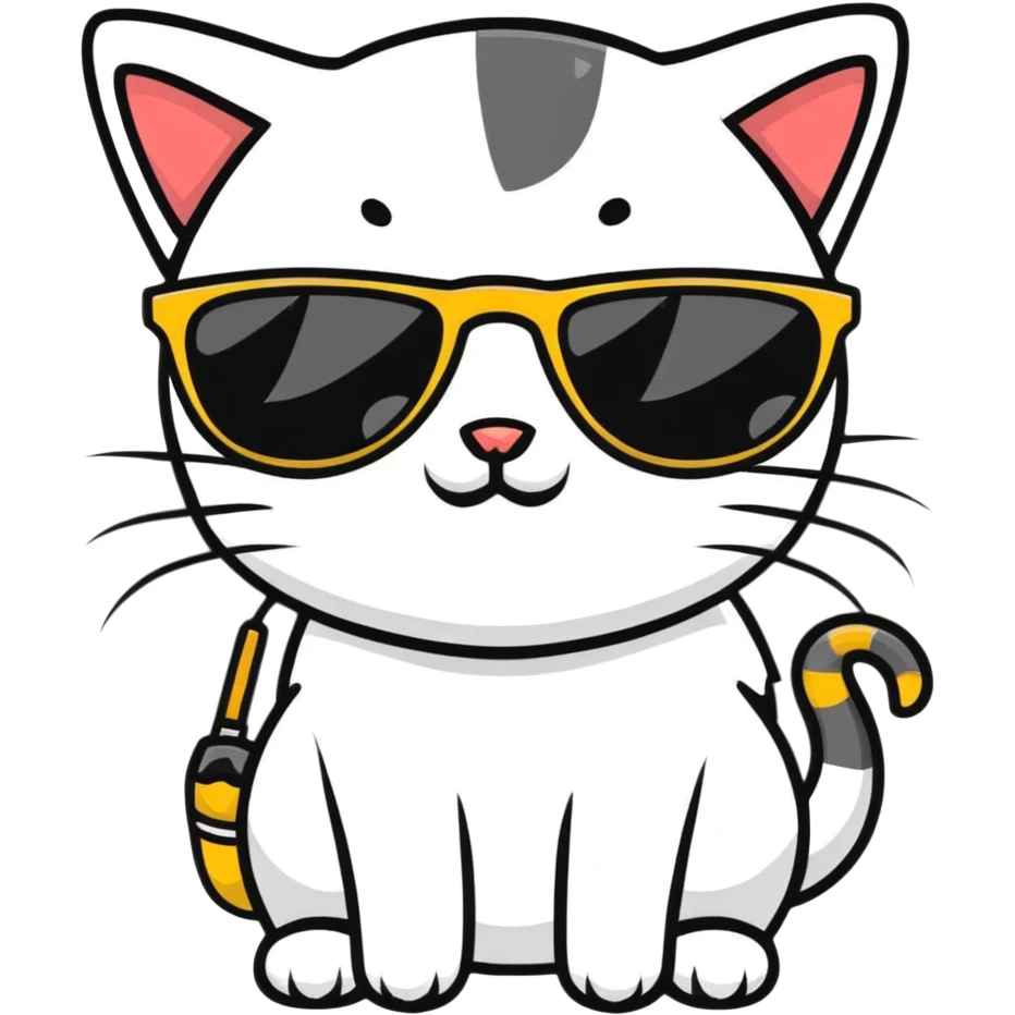 Cat with sunglasses emoji