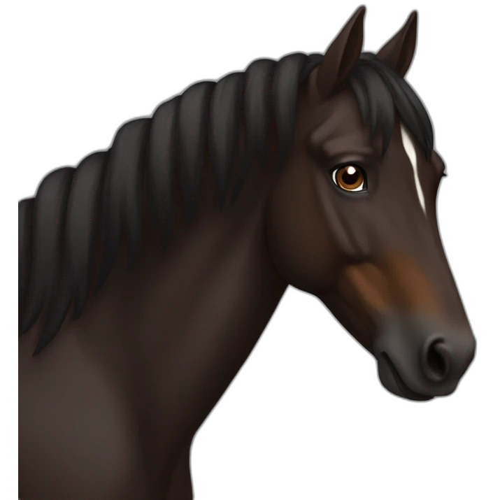 dark brown horse conceited emoji
