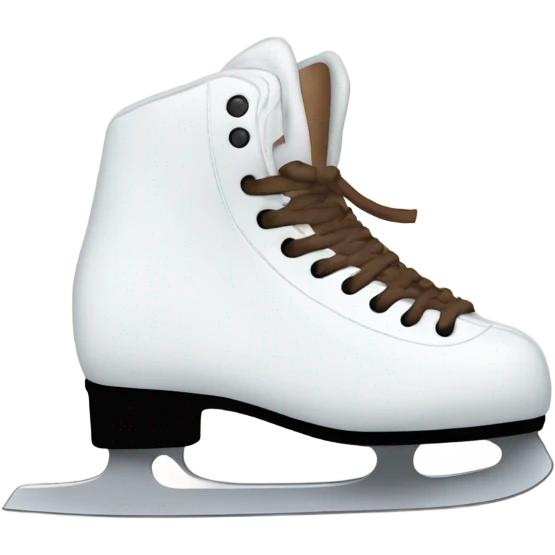 two winter white skates with brown laces on one direction  emoji